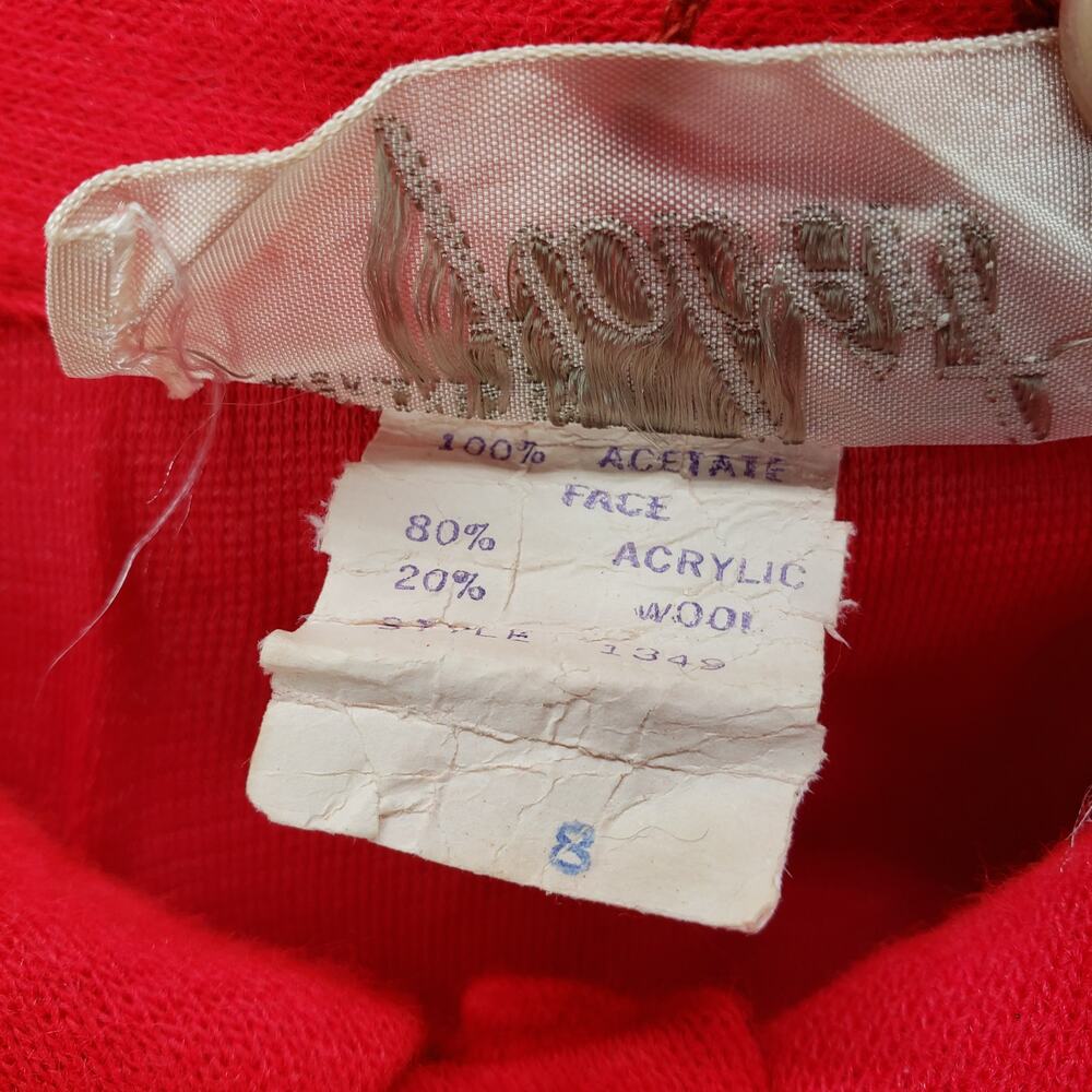 Vintage Fashioned By Hobert Women's Red Wool Blen… - image 7